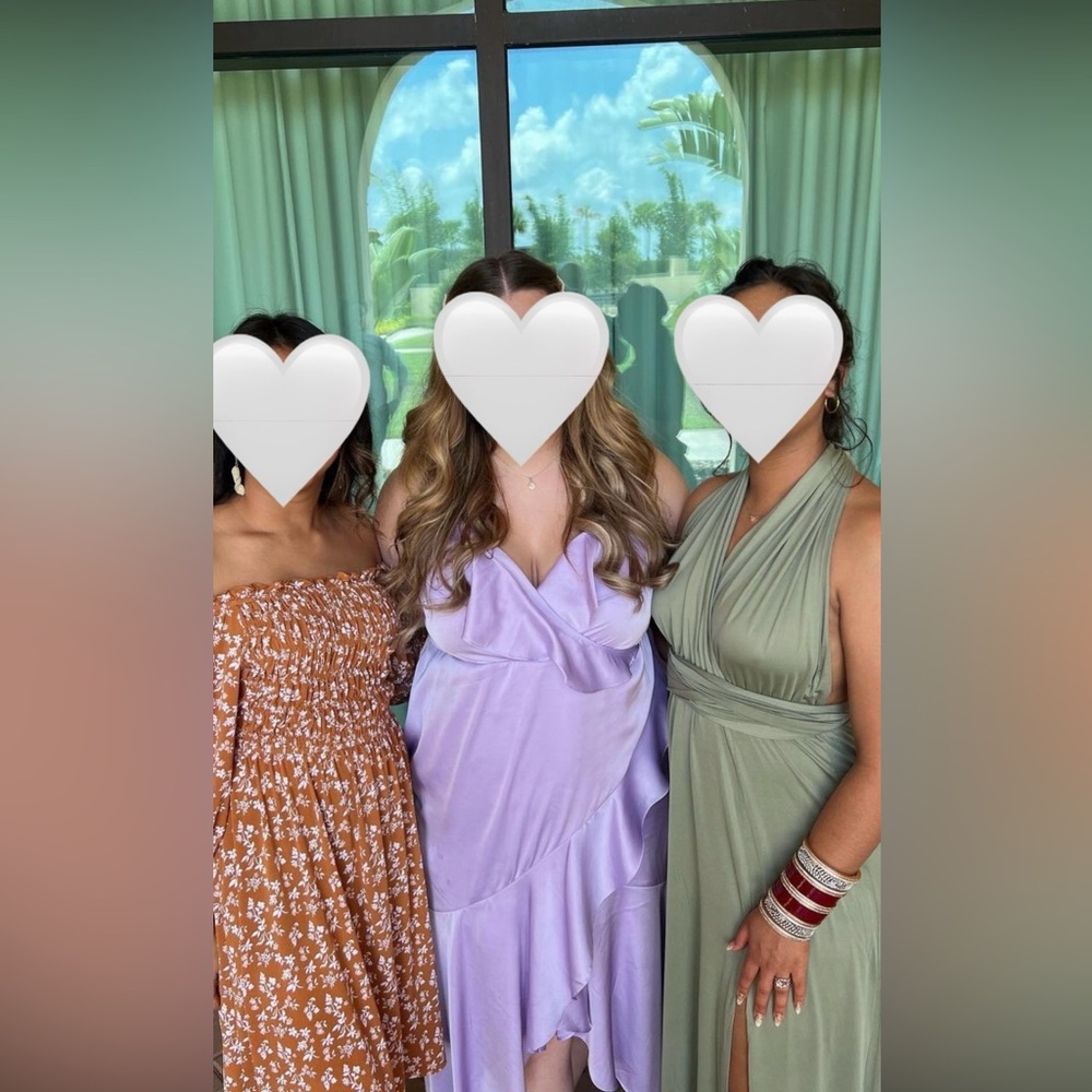Light purple, silky Express dress - Picture 3 of 3